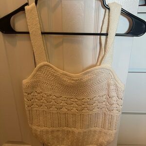 Abercrombie & Fitch Cream Knit Tank Top